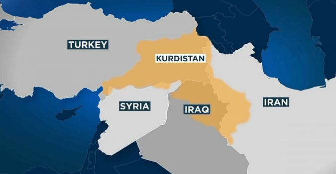 Kurdistan map
